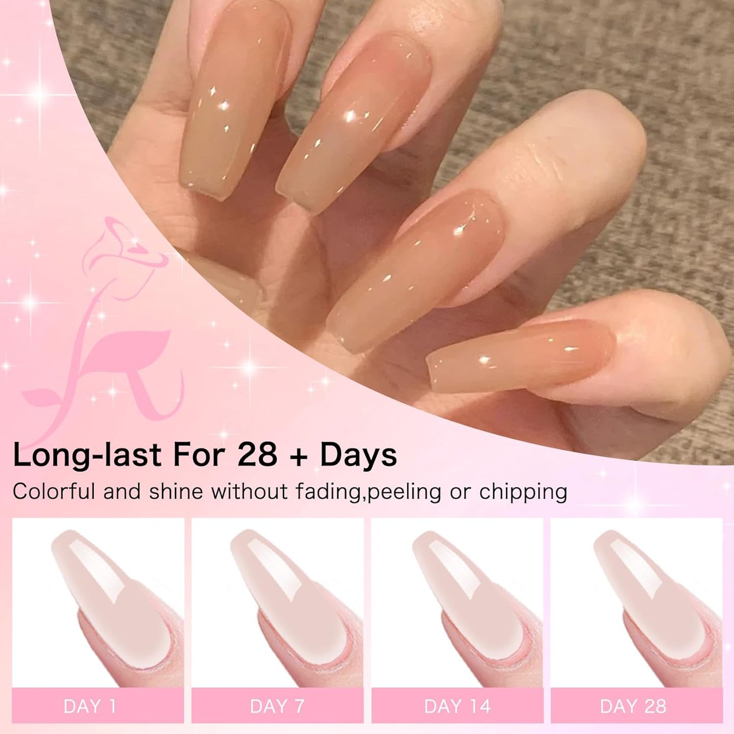 Acrylic Powder for Nail 56g: 2oz Peach Pink Acrylic Powder Large Capacity Professional for 3D Art Carving French Extension - DIY Nail Carving Long-Lasting No Needed Lamp