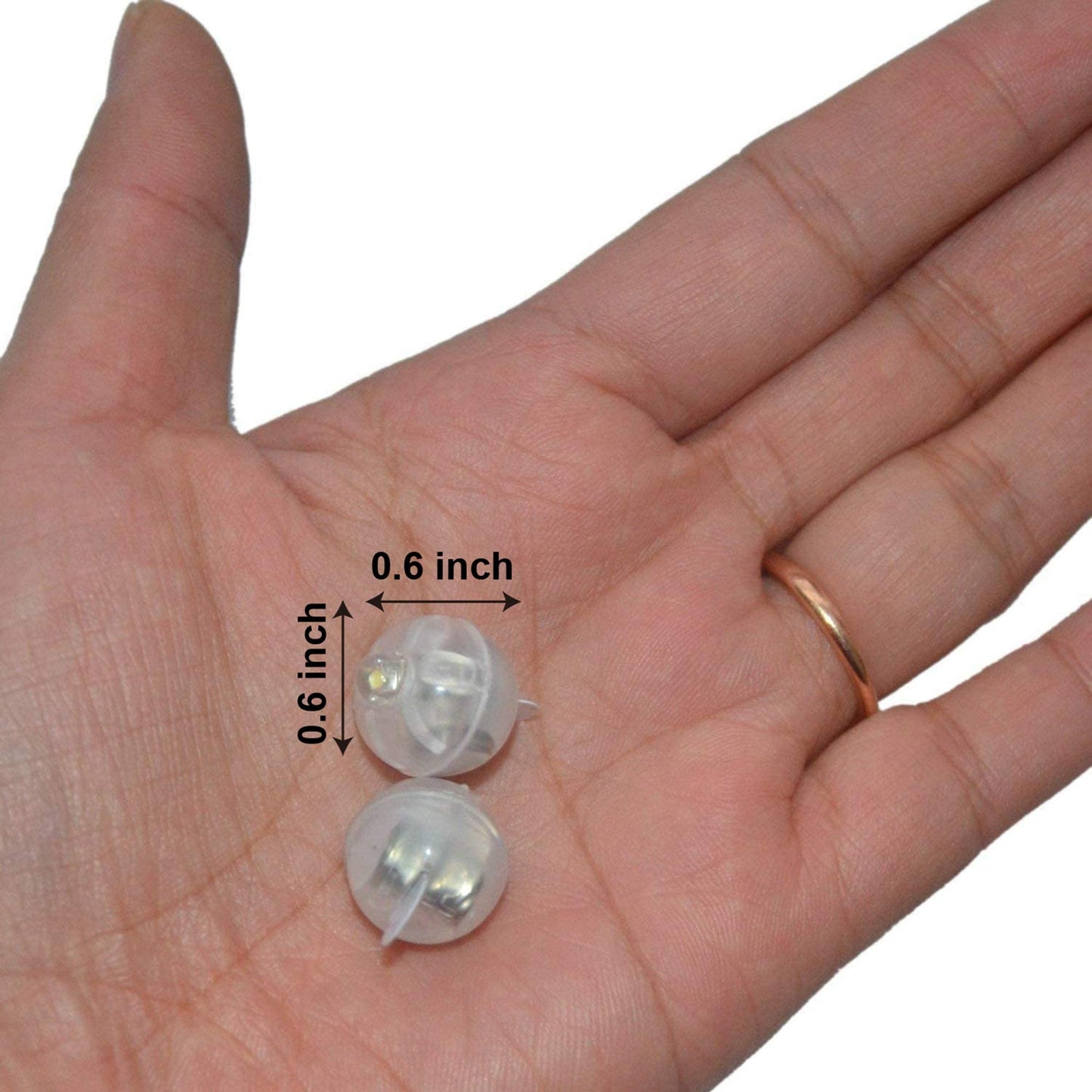 Neo LOONS White Round LED Ball Lamp - 100 Pcs, 0.67 inches, Long Standby Time, Perfect for Party & Wedding Decoration