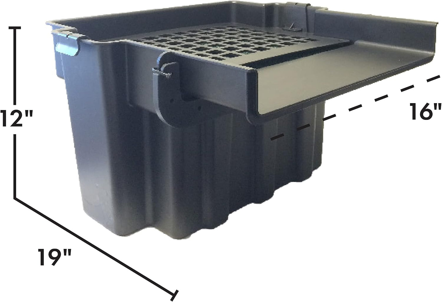 HALF OFF PONDS 16-Inch Filtering Waterfall Spillway Kit for Ponds and Waterfall Streams up to 4,000 gallons. Includes 2,100 GPH (144w) Pump, Waterfall Box, Filter Media, and 12.5 FT Tubing.