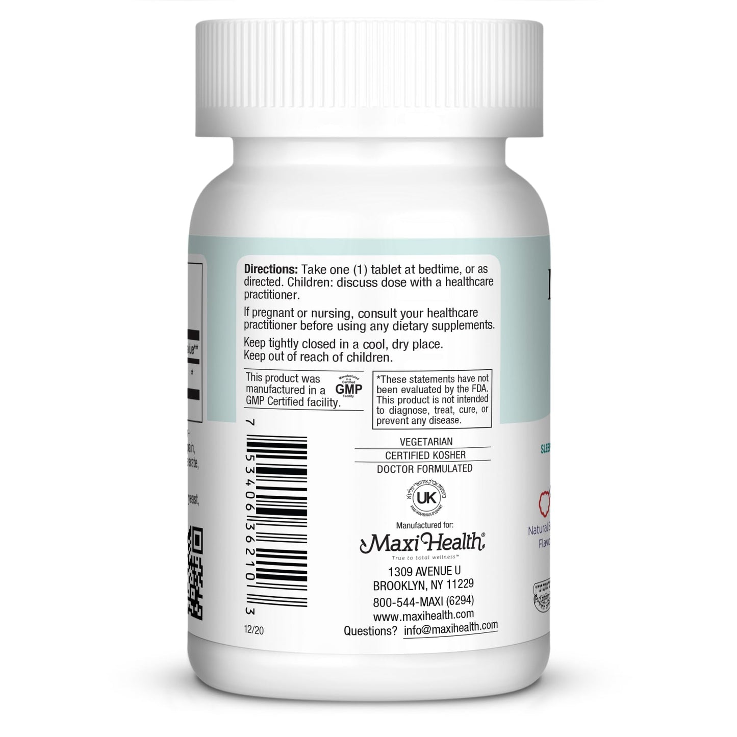 Maxi Health Melatonin 5mg Extra-Strength Fast Acting Melatonin – Encourage Natural Sleep with Melatonin'– Non-Habit Forming Sleep Support Kosher (100 Units)