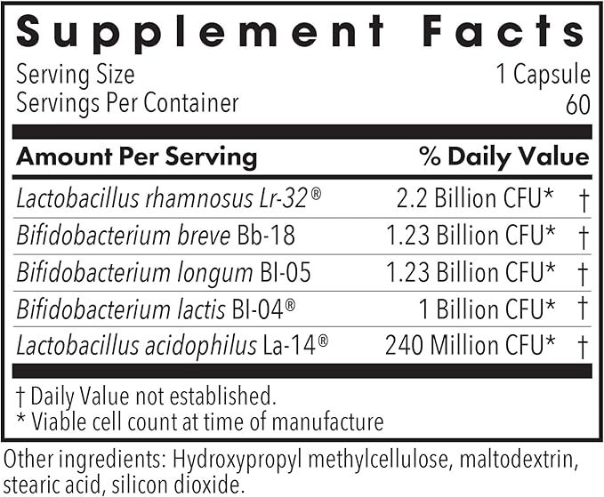 Allergy Research Group BifidoBiotics - Probiotics for Men & Women, for Digestive Health, Bifidobacterium, Lactobif, Vegetarian Capsules - 60 Count