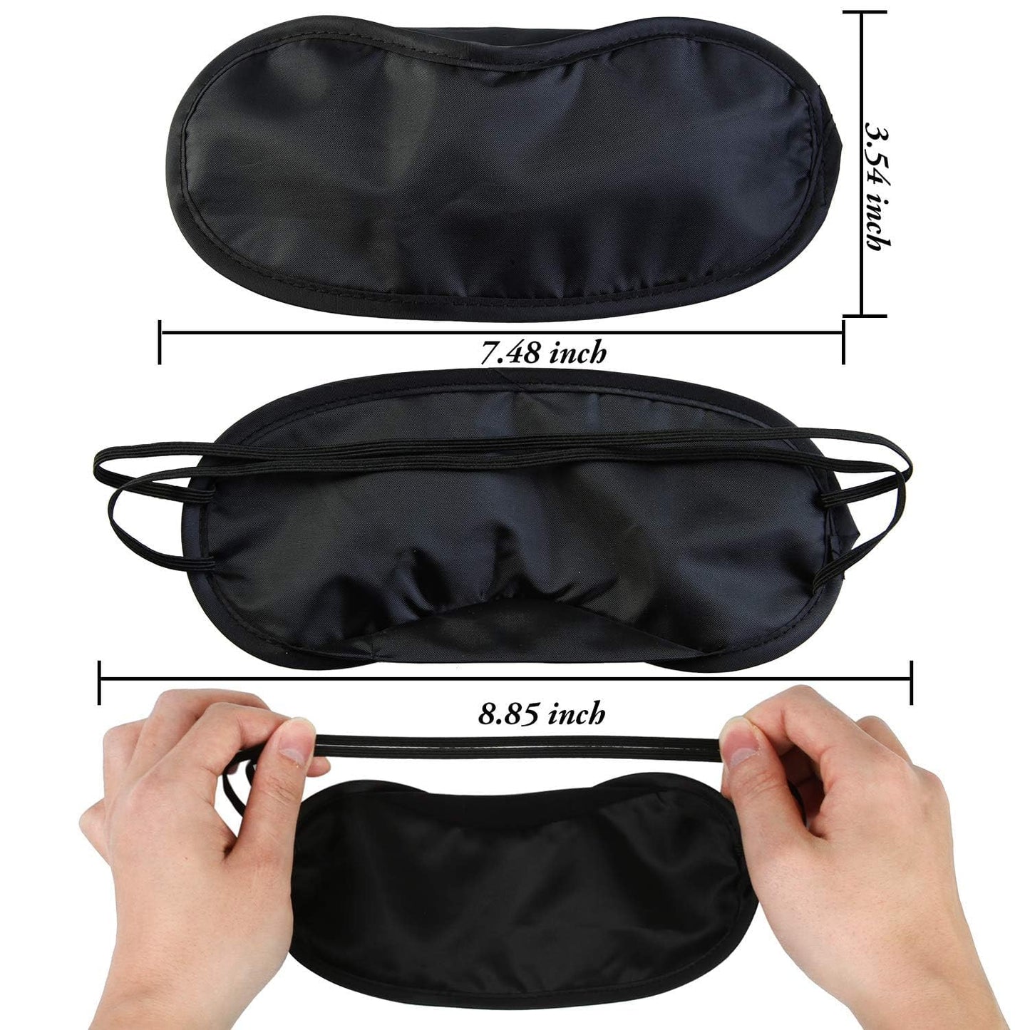 Aneco 50 Pieces Blindfold Eye Mask Shade Cover with Nose Pad and Adjustable Strap for Travel Sleep or Party Supplies