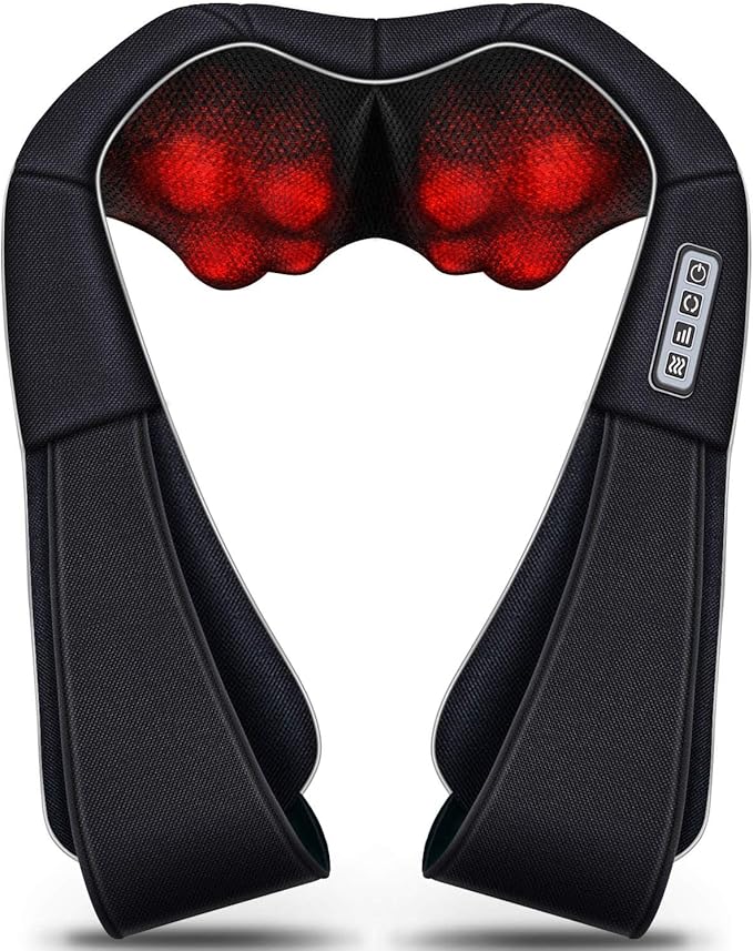 VIKTOR JURGEN Christmas Gifts for Women & Men, Shiatsu Neck and Shoulder Massager with Heat Deep Tissue Kneading Sports Re...