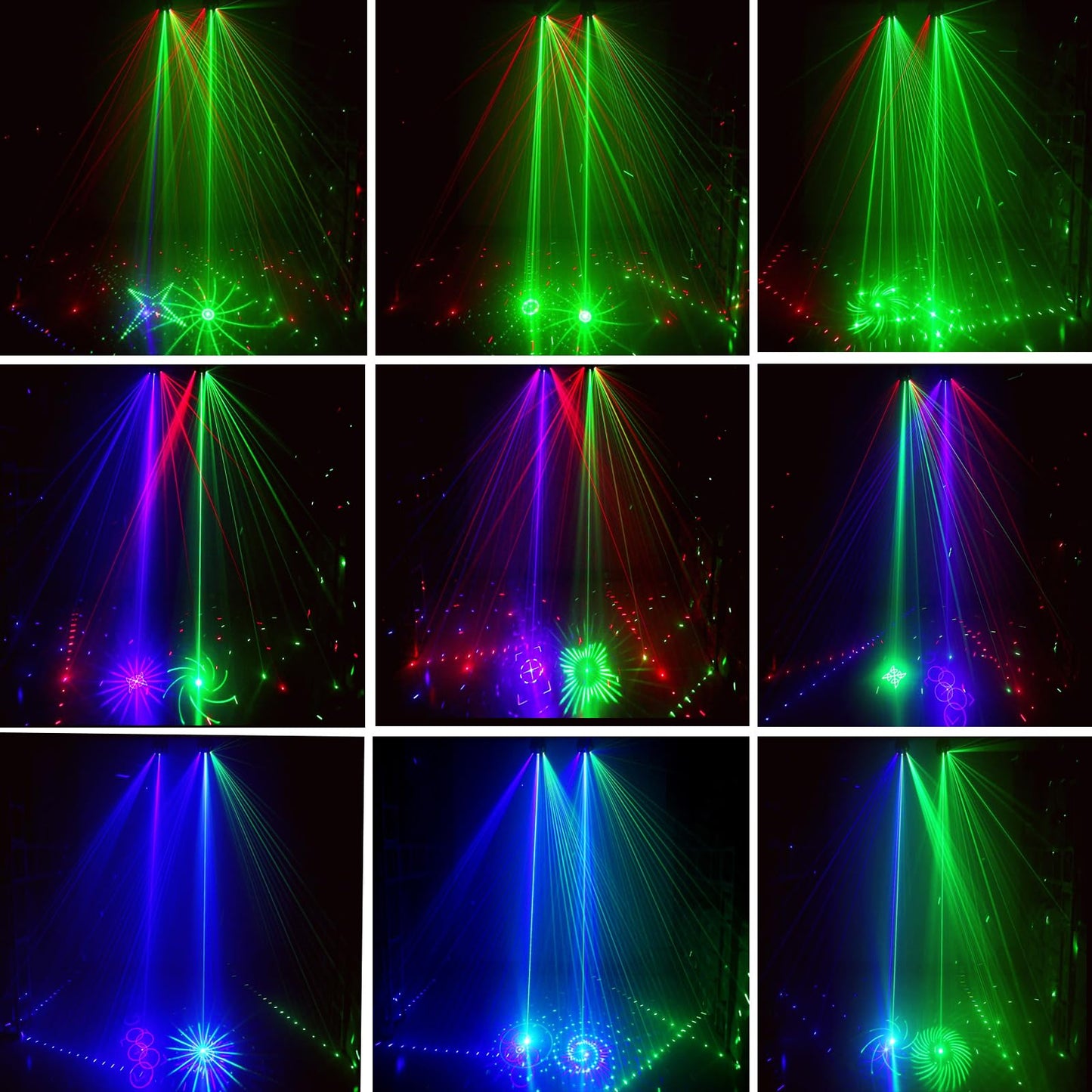 Wuzstar 27-Eye Party Dj Light With Remote, Led Strobe Effects, Dmx Control & Sound Activity - Disco Stage Lighting For Clubs, We