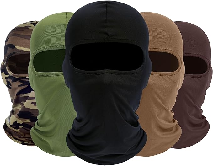 ROXUN Balaclava Ski Mask, 5 Pack Neck Gaiter Motorcycle Scarf Cold Winter Warm Windproof Men/Women