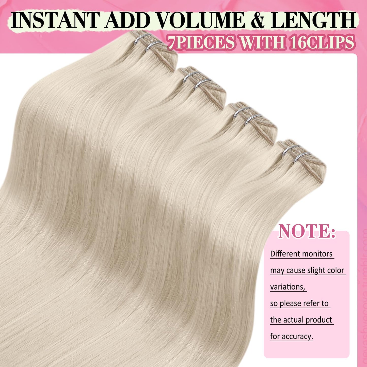 YoungSee Clip in Hair Extensions Real Human Hair Blonde Hair Extensions Clip ins Platinum Blonde Thick End Full Head Blond Real
