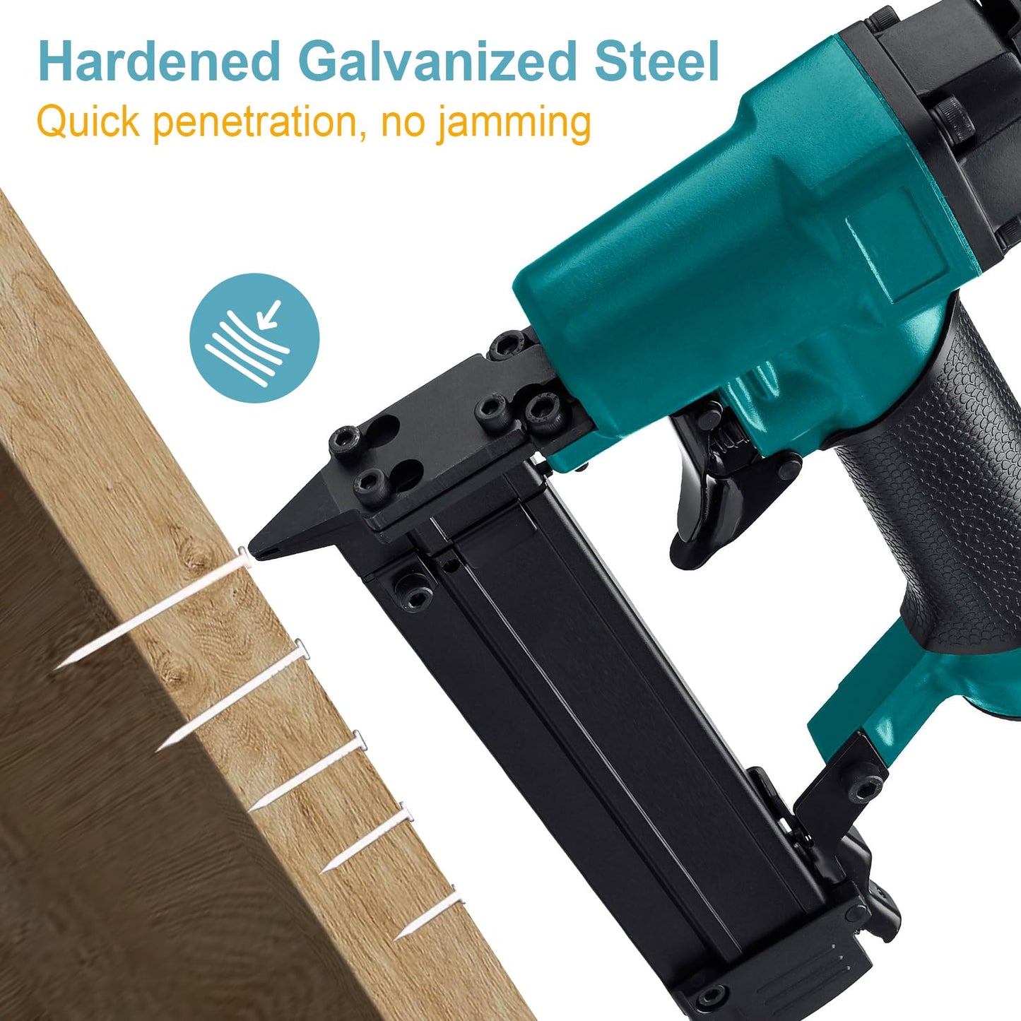 18 Gauge Brad Nails, Galvanized Nail Gun Nails for Pneumatic, Electric Brad Nail Gun, 18 GA Brad Nails (Combination 1500PCS)