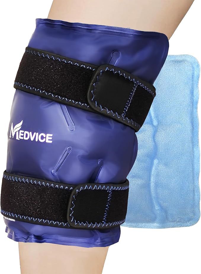Medvice Ice Pack with Cold Compression for Knee Pain Relief, Swelling, Knee Replacement Surgery, Arthritis, and Injury Rec...