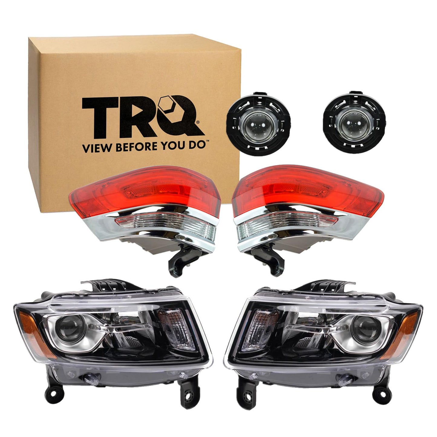 Trq Lighting Kit Ch2502308 Ch2503308 Ch2594105 Ch2804106 Ch2805106 Compatible With 2014-2016 Jeep Grand Cherokee