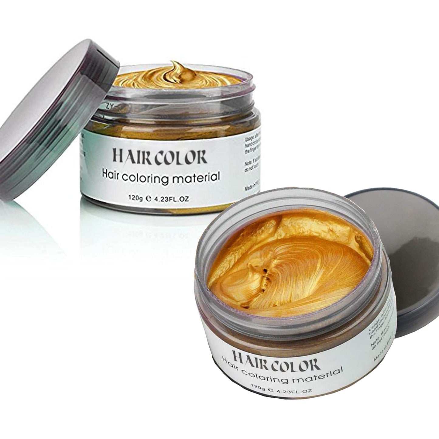 Acosexy Gold Hair Color Wax Dye, Temporary Gold Hair Spray Color for Halloween Cosplay, Party, Masquerade, 4.23oz Instant Hairst