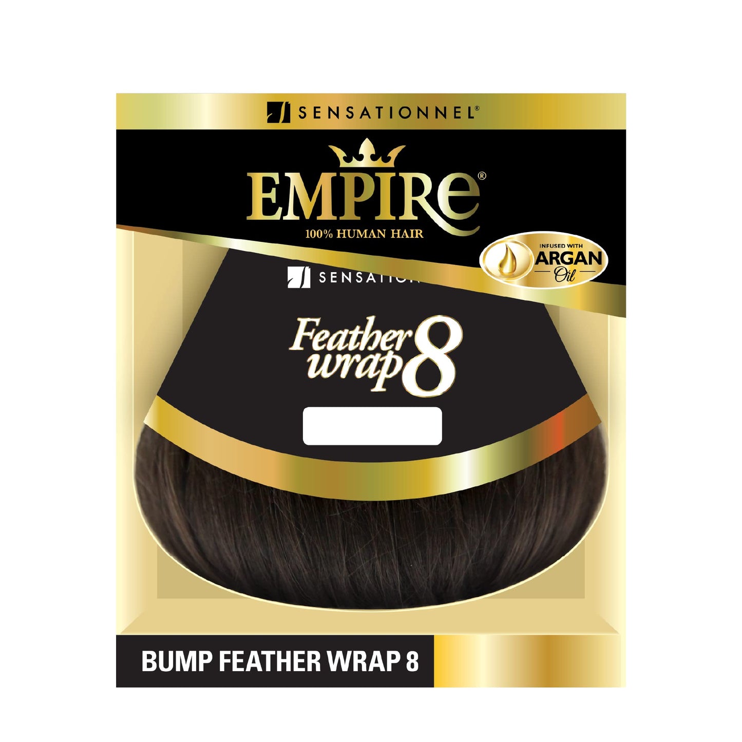 Sensationnel Empire bump weaving hairextension - feather wrap 8 inch human hair short bun weave styling (613 BLONDE)