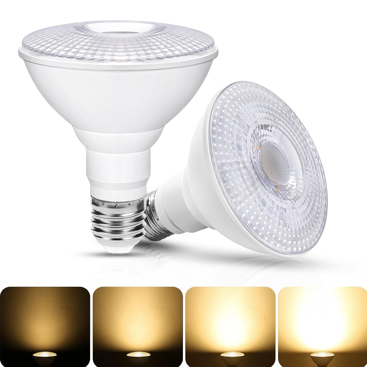 Flaspar Par30 Outdoor Led Flood Light Bulbs  Dimmable 12W(100W Equivalent) Led Spotlight  3000K Warm White E26 Base 1100Lm  Indoor Outdoor Recessed Bulb  Track Lighting  2 Pack