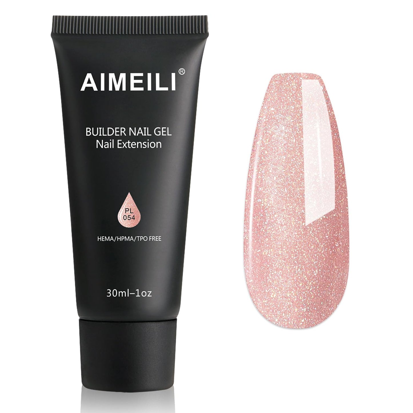 AIMEILI Poly Nail Extension Gel Builder Nail Gel Hema Free Nail Enhancement Nail Art Design DIY Salon Gift for Women - 054