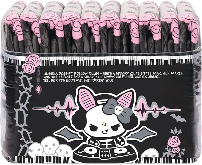 Littleforbig Ultra Absorbent 7000 mL Adult Printed Diaper 10 Pieces - Goth Brat (Medium 28"-38")