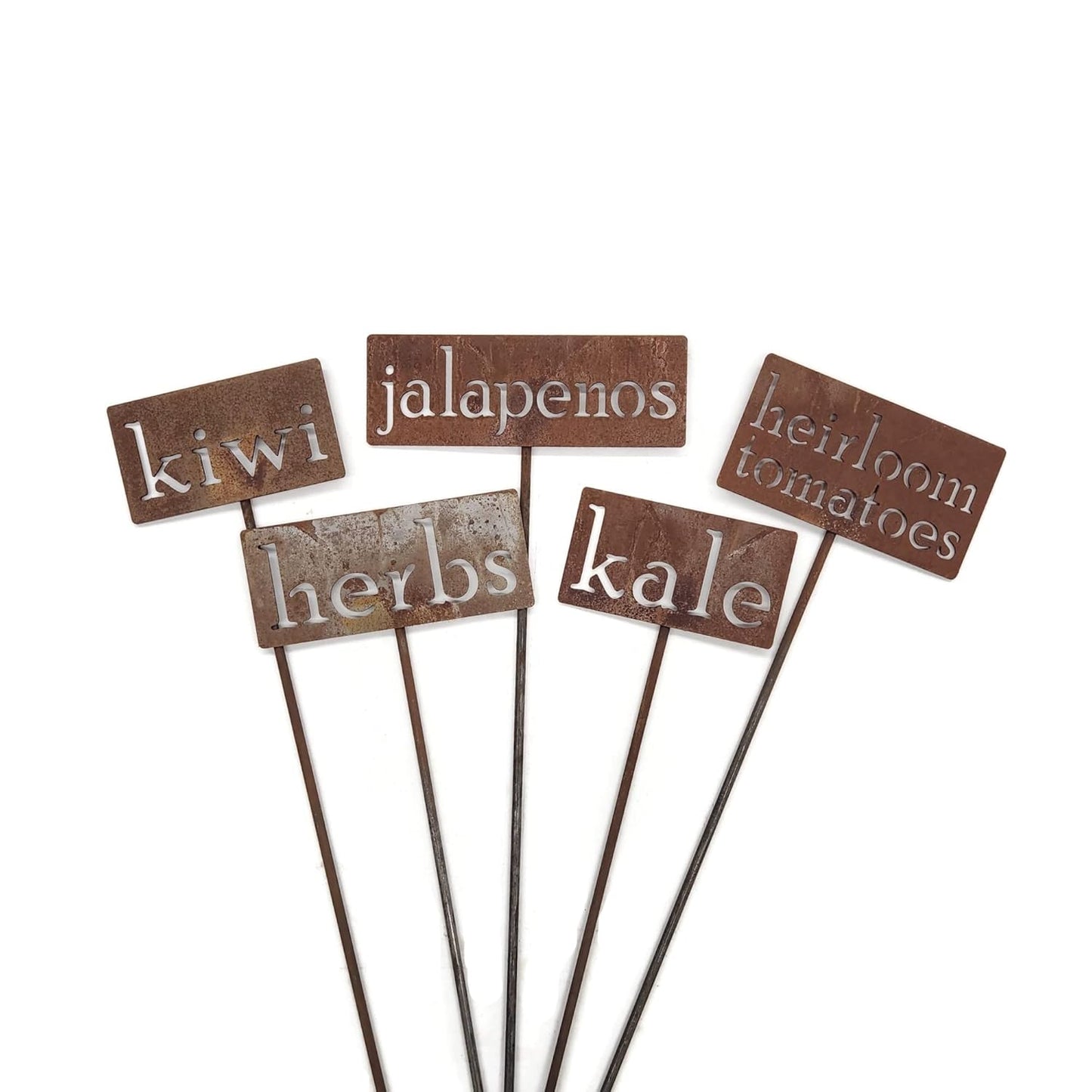 Classic Metal Garden Markers 19 Inches Tall (hibiscus, Naturally Rusted)