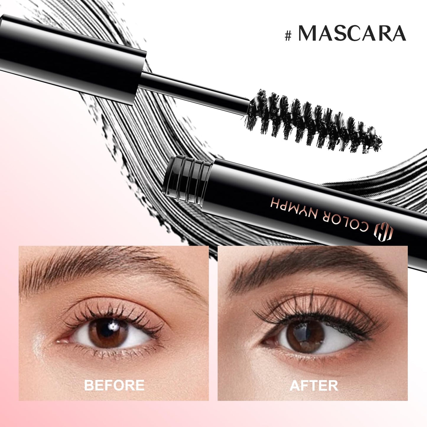 Color Nymph Beginner Makeup Set, Full Starter Cosmetics Set for Teenager Girls with Eyeshadow Palette Blush Lipstick Lip Pencil Eye Pencil Brush Mascara Portable Bag