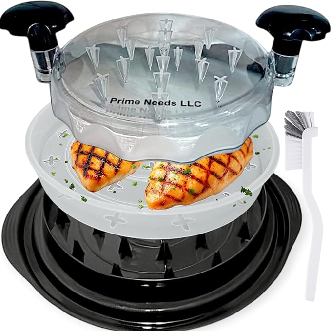 Chicken Shredder Large Meat Grinder Chicken Breast Shredder Heavy Duty Meat Shredder Tool Twist With Tray&Brush Hot Meat Shredder, Meat & Poultry Tools BPA-Free, Dishwasher Safe, Strong Non-Slip Base.