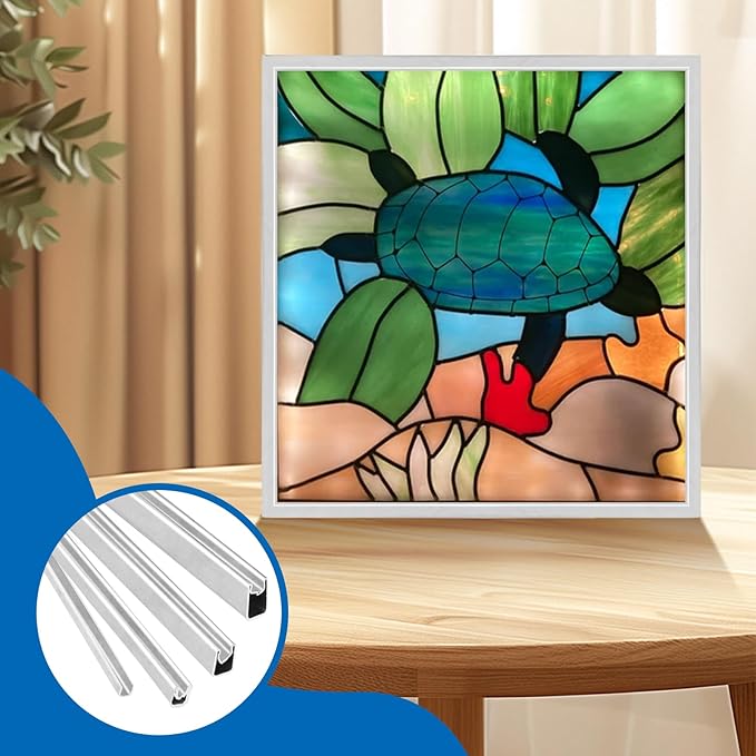 9/32" U Zinc Came for Stained Glass,3ft Length 12 Pcs Total 36ft Durable Framing Solution for Stained Glass Projects Reliable Zinc Came for Hobbyists Perfect for Your Hobby Came Needs