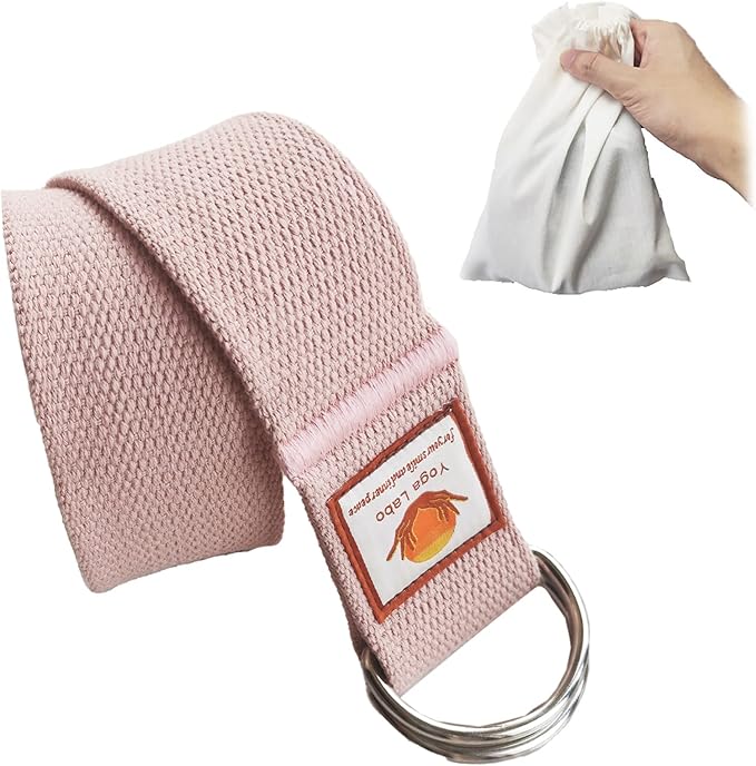 8ft 240g Super Thick Fitness Yoga Strap for Stretching, 3 Color Pure Cotton Durable Fitness Belt Bands Exercise Safe Adjus...