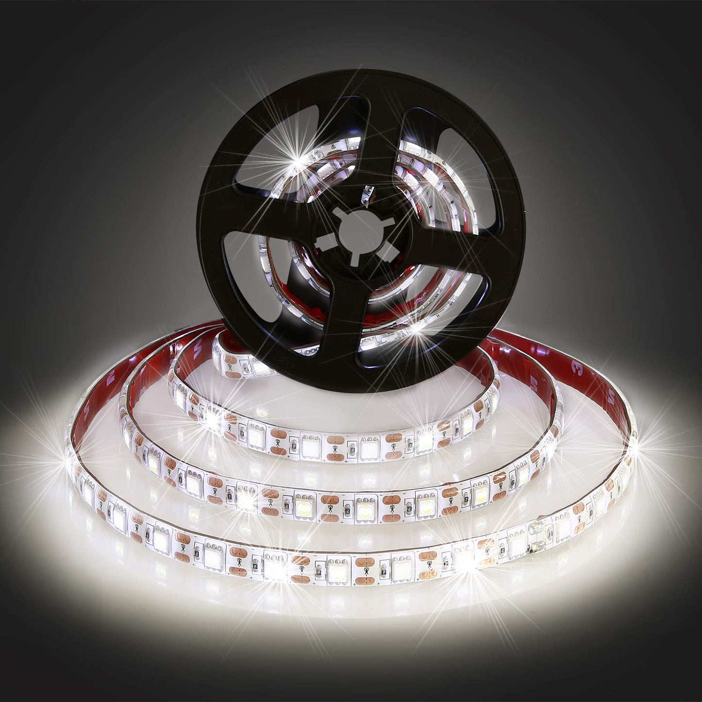 G GEEKEEP White LED Strip Lights, Waterproof, Battery Powered, 6.56ft/2m, Model GK-WRL1201