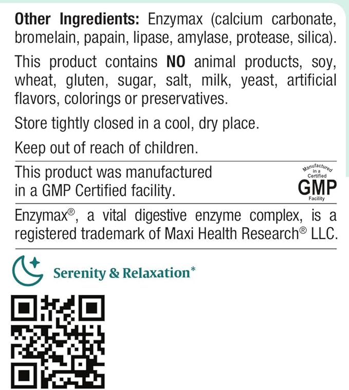 Maxi Health ITC - Inositol - with Taurine and Vitamin C - Calming Formula - 4 Ounce Powder - Kosher
