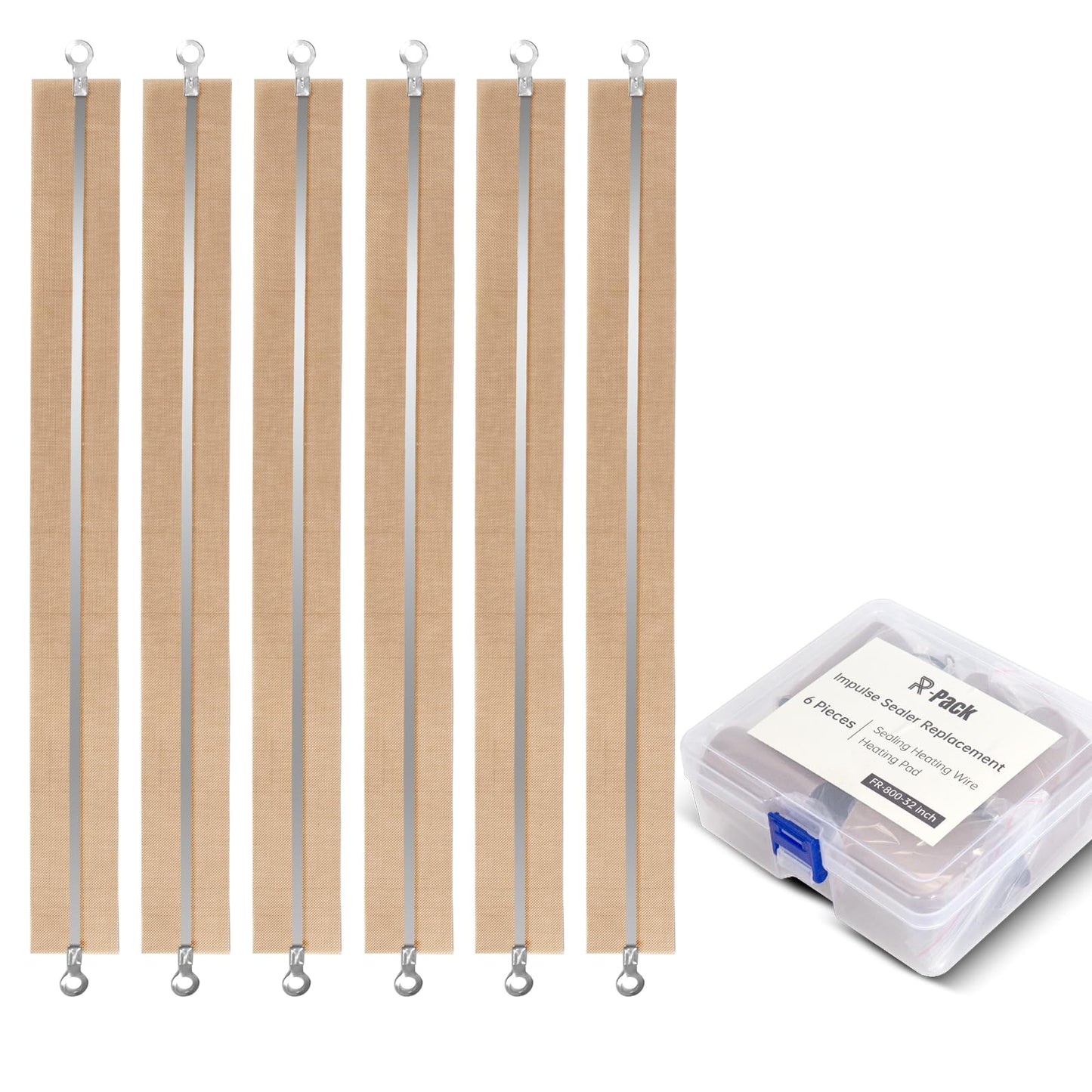 R-PACK Impulse Sealer Heat Wire Element Strip - 32in Sealing Replacement Heating Wires for Sealing Machines (Sealing width : 3mm)