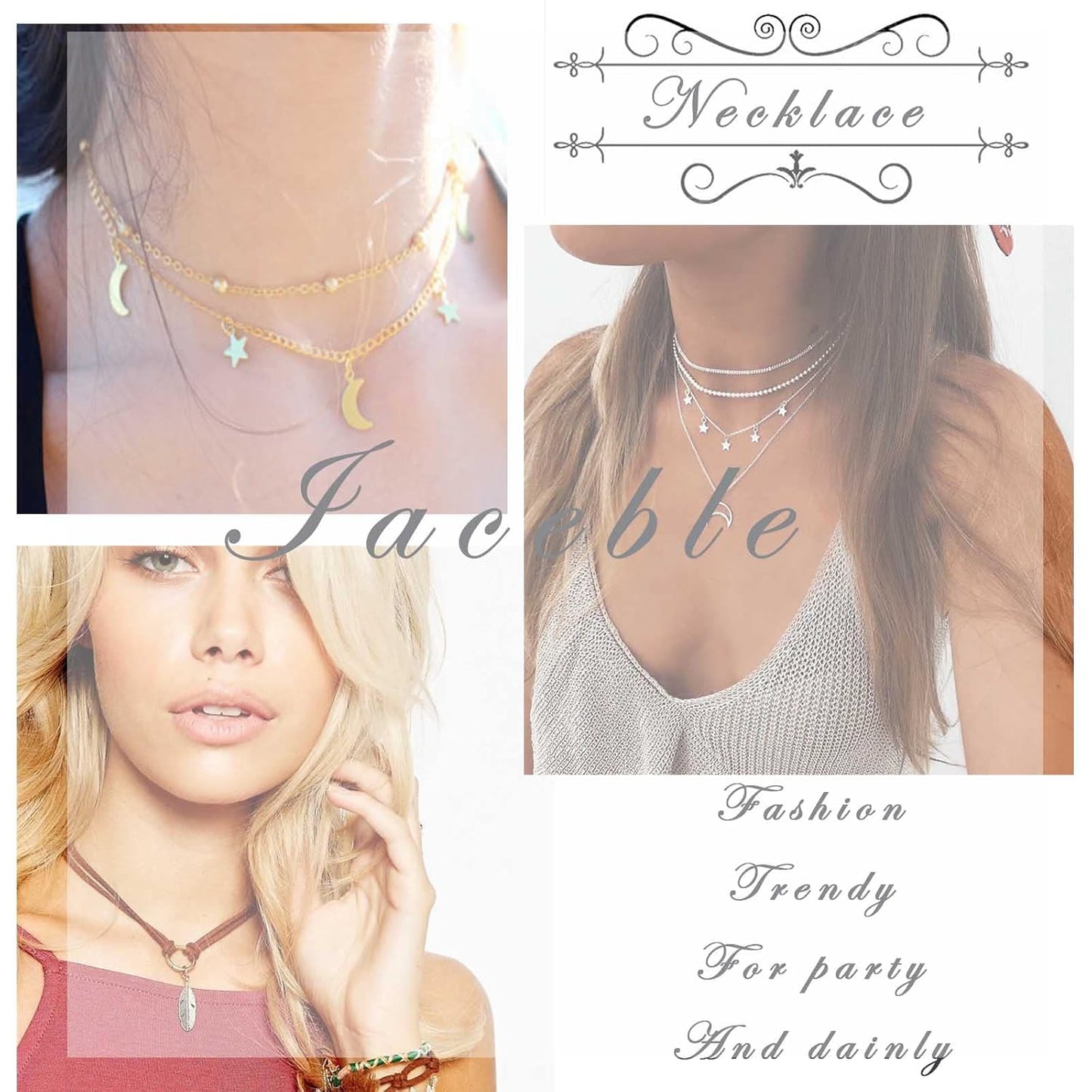 Bohemia Sea Shell Choker Necklace Natural Shell Pendant Necklace Minimalist Cowrie Necklace Silver Satellite Chain Necklace Jewelry for Women and Girls