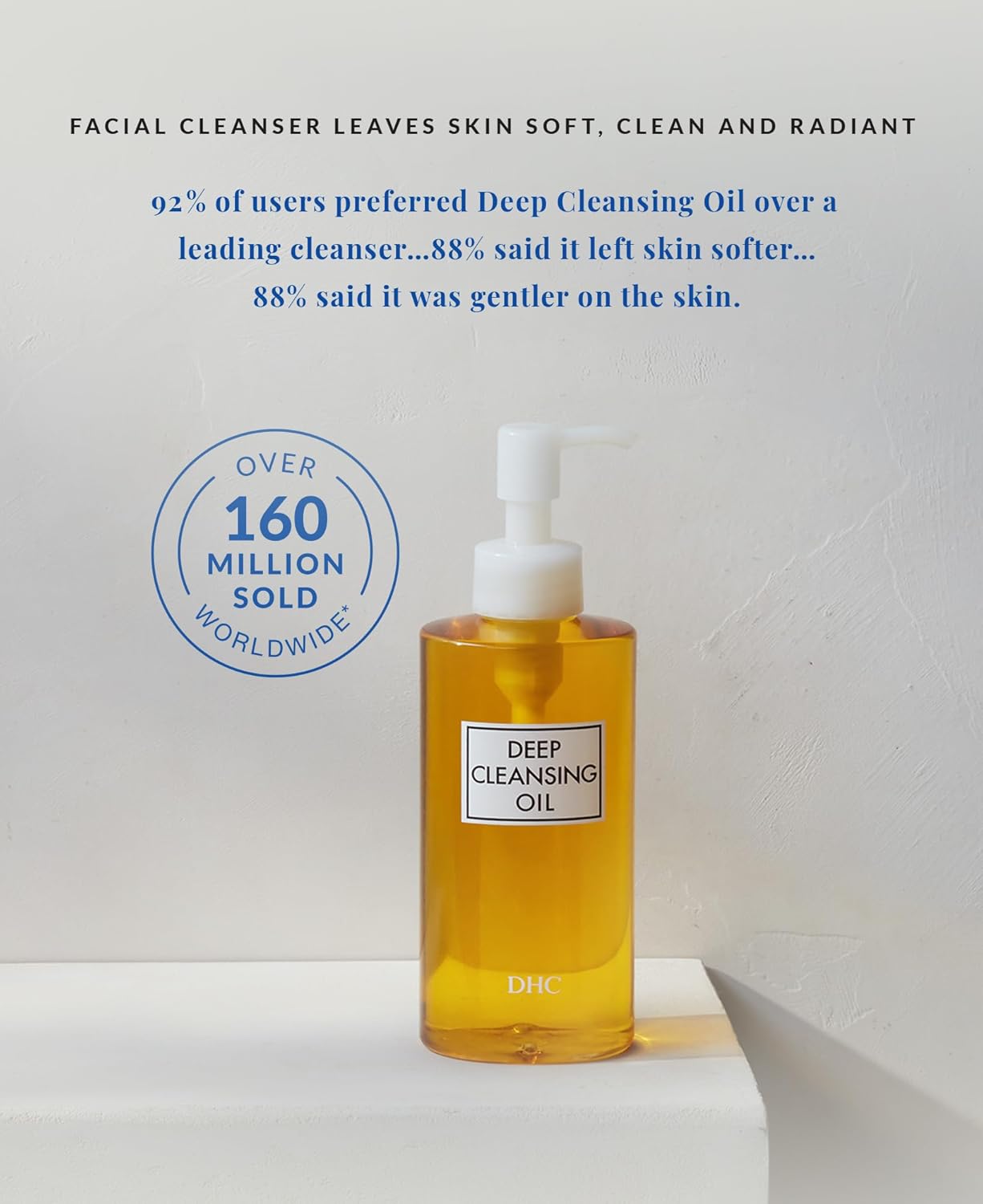 DHC Deep Cleansing Oil and Travel Size, Facial Cleansing Oil, Makeup Remover, Cleanses without Clogging Pores, Residue-Free, Fragrance and Colorant Free, For All Skin Types, 6.7 oz and 1 oz