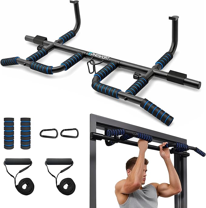 EPHESPORT 2026 Multifunctional Pull Up Bar for Doorway – US Patented Design, Foldable, No Drilling or Slipping, Multi-Grip...