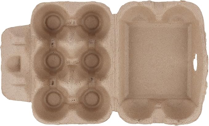 45 PCS 6 Count Egg Cartons Bulk,Paper Pulp Egg Trays Holder with Lid, Egg Container organizer,6 Egg Cartons Cheap Bulk for for Family, Farm, Market