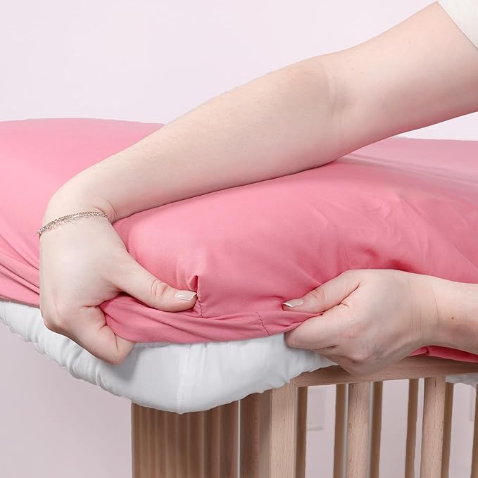 The Peanutshell 4-Pack Fitted Crib Sheet Set - Super Soft & Breathable Baby Girl Crib Sheets, Nursery Decor, Fit for Standard Mattress Cover- Floral