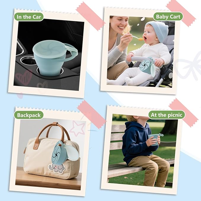 10oz Soup Thermo for Hot Food Silicone Snack Cup Set for Kids Lunch Thermo Leak-Proof Vacuum Stainless Steel Wide Mouth Food Jar for School Travel