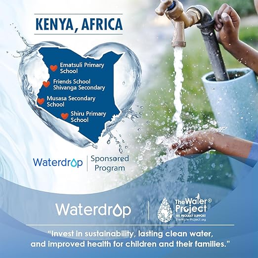 Waterdrop Alkaline Chubby 10-Cup Large Water Filter Pitcher with 1 Filter, Healthy, Clean & Toxin-Free Mineralized Alkaline Water (100 Gallons), Up to PH 9.5, BPA Free