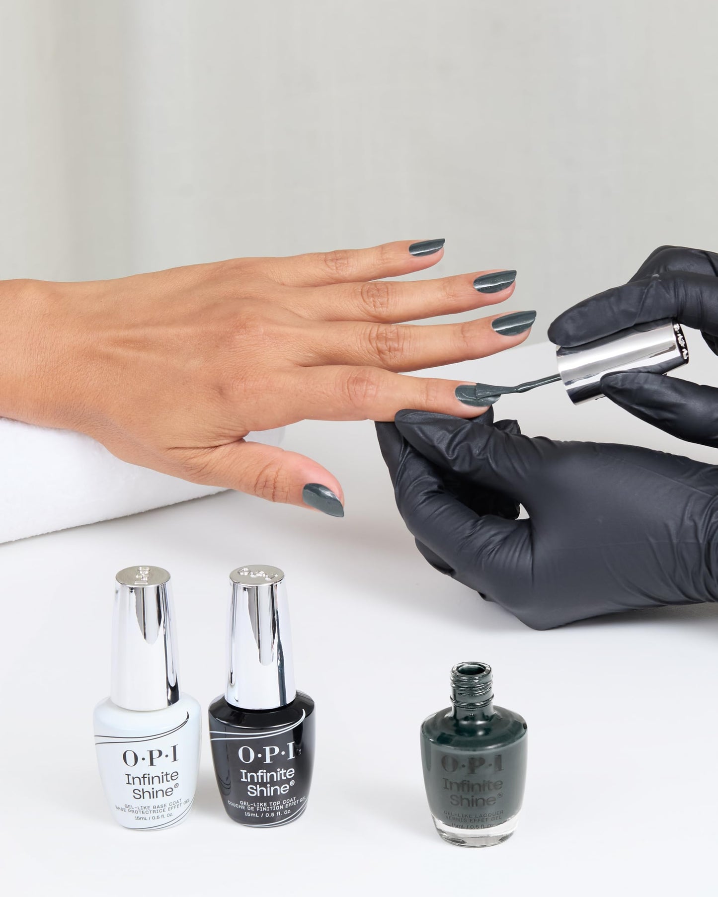 OPI Infinite Shine Get in Platform-ation | Opaque Dark Midnight Blue Silver Shimmer Long Wear Gel Like Nail Polish | What's Your