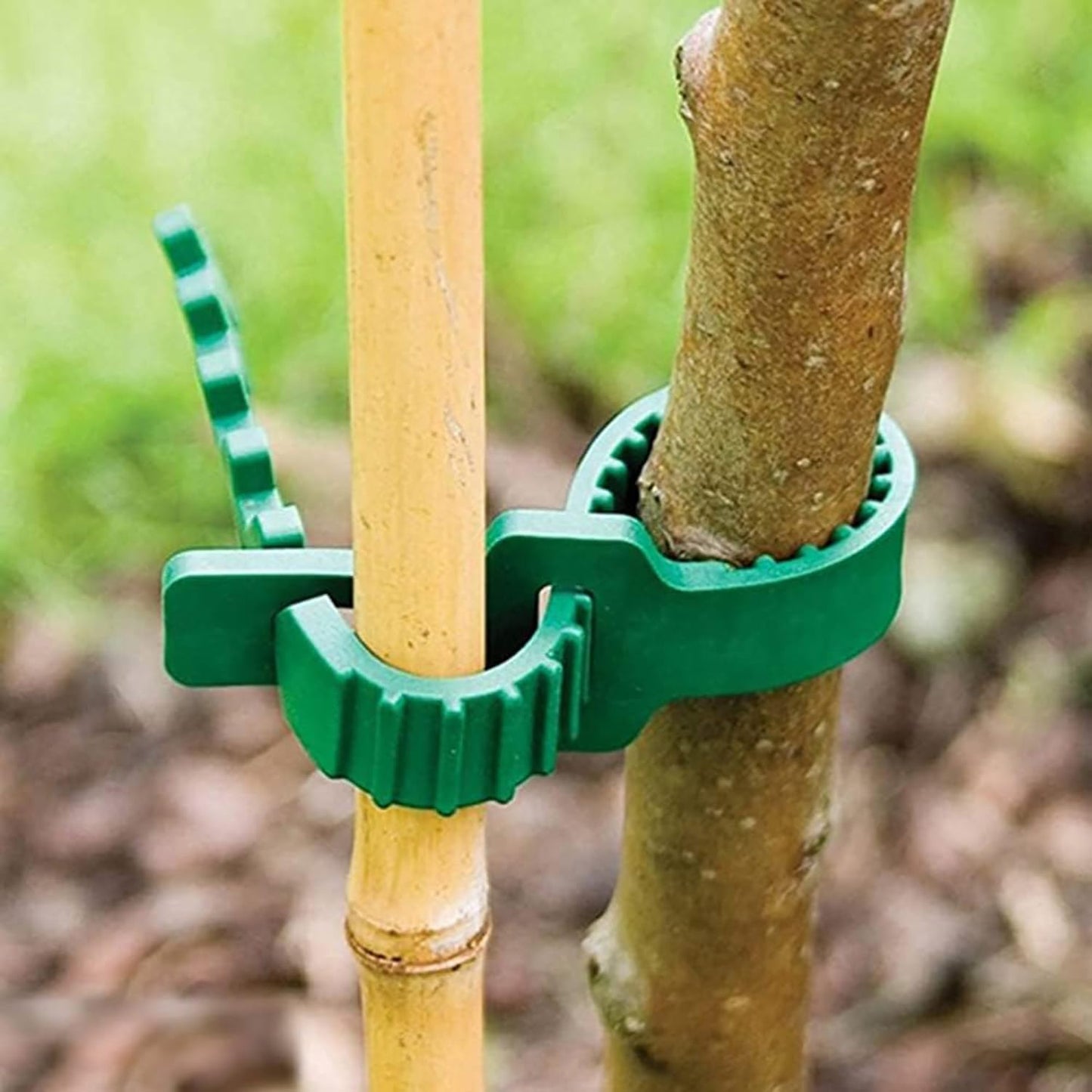 8PCS 9.45 Inch Green PP Stump Support Strip Heavy Duty Adjustable Interlock Garden Plants Shrub Ties for Gardening Pots Nurseries