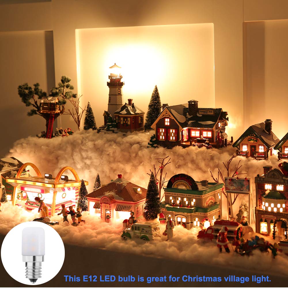 Makergroup E12 Dryer LED Light Bulb 2W Warm White 2700K-3000K 2-Pack Candelabra Base
