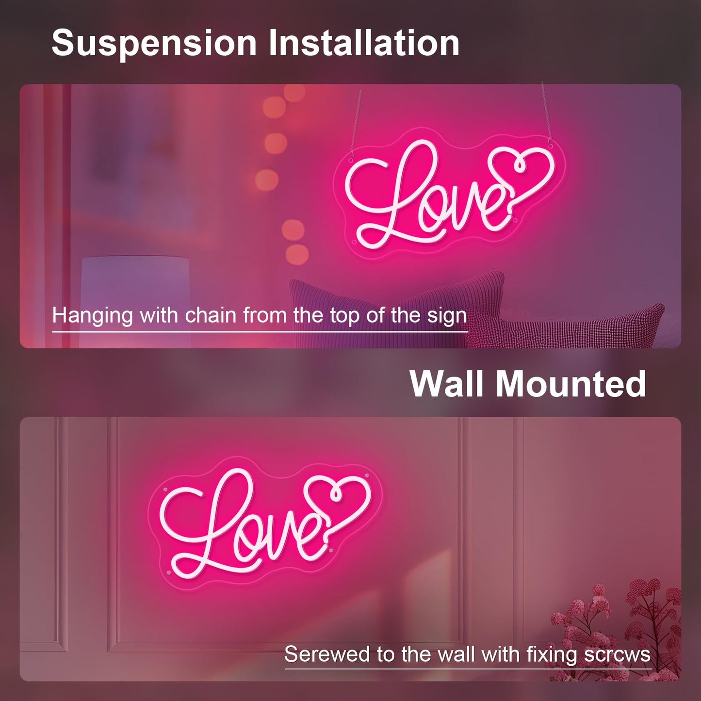 Love Heart Neon Sign 16X 9 In 3 Levels Dimmable Usb Love Neon Lights For Wall  Kids Bedroom  Wedding Party Decoration Neon Light  Gift For Kids  Girlfriend  ValentineS Day