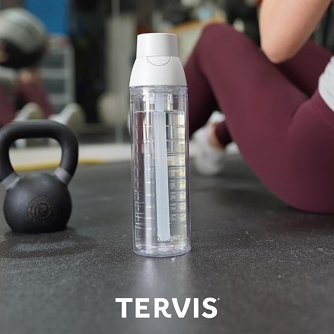 Tervis Softball - All Over Made in USA Double Walled Insulated Tumbler Travel Cup Keeps Drinks Cold & Hot, 24oz Venture Lite Water Bottle, Classic