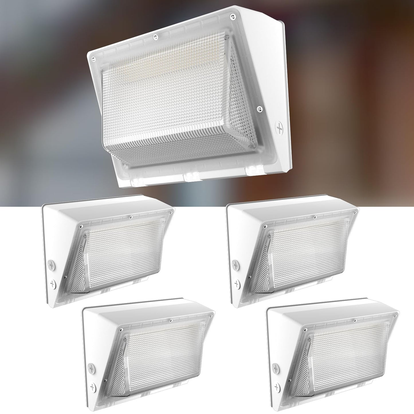 Lightdot 4Pack 250W Led Wall Pack Lights  100-277V Dusk To Dawn With Photocell | 37500Lm(150Lm/W) 5000K Ip65 Outdoor Exterior Lighting Fixture  Energy Saving|5-Yrs Warranty  Etl White(Height:20-40Ft)