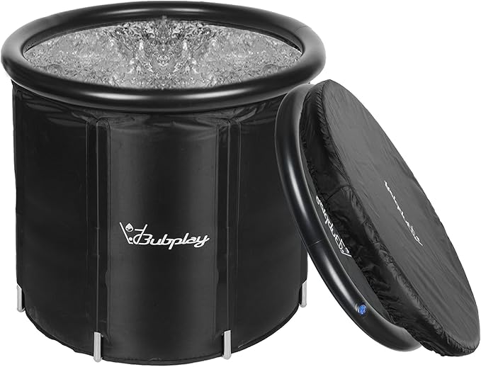 Bubplay Ice Bath Cold Plunge Tub with Cover for Indoor Outdoor for Recovery, Cold Water Therapy, Athletes & Adults -105 Ga...