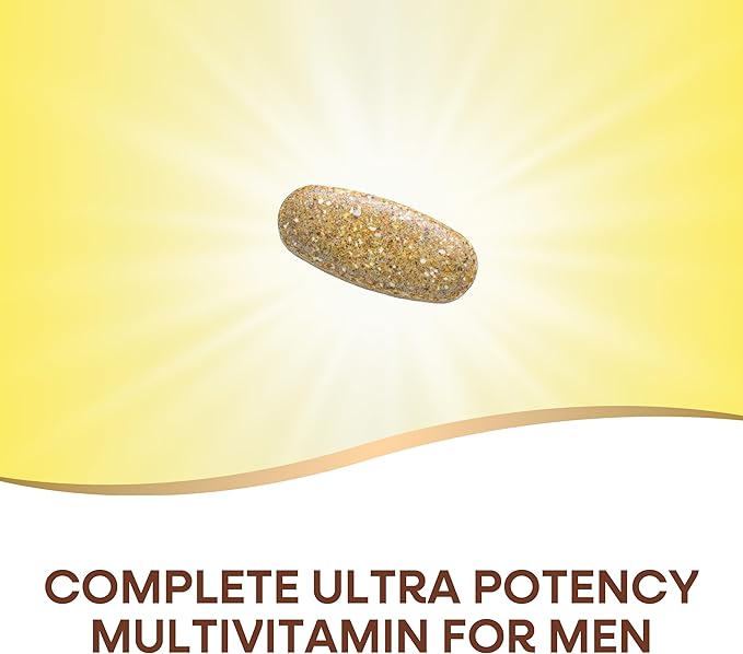 Nature's Way Alive! Men's Daily Ultra Multivitamin, High Potency Formula, Promotes Healthy Heart & Muscle Function*, with Methylated B12, Gluten Free, 60 Tablets