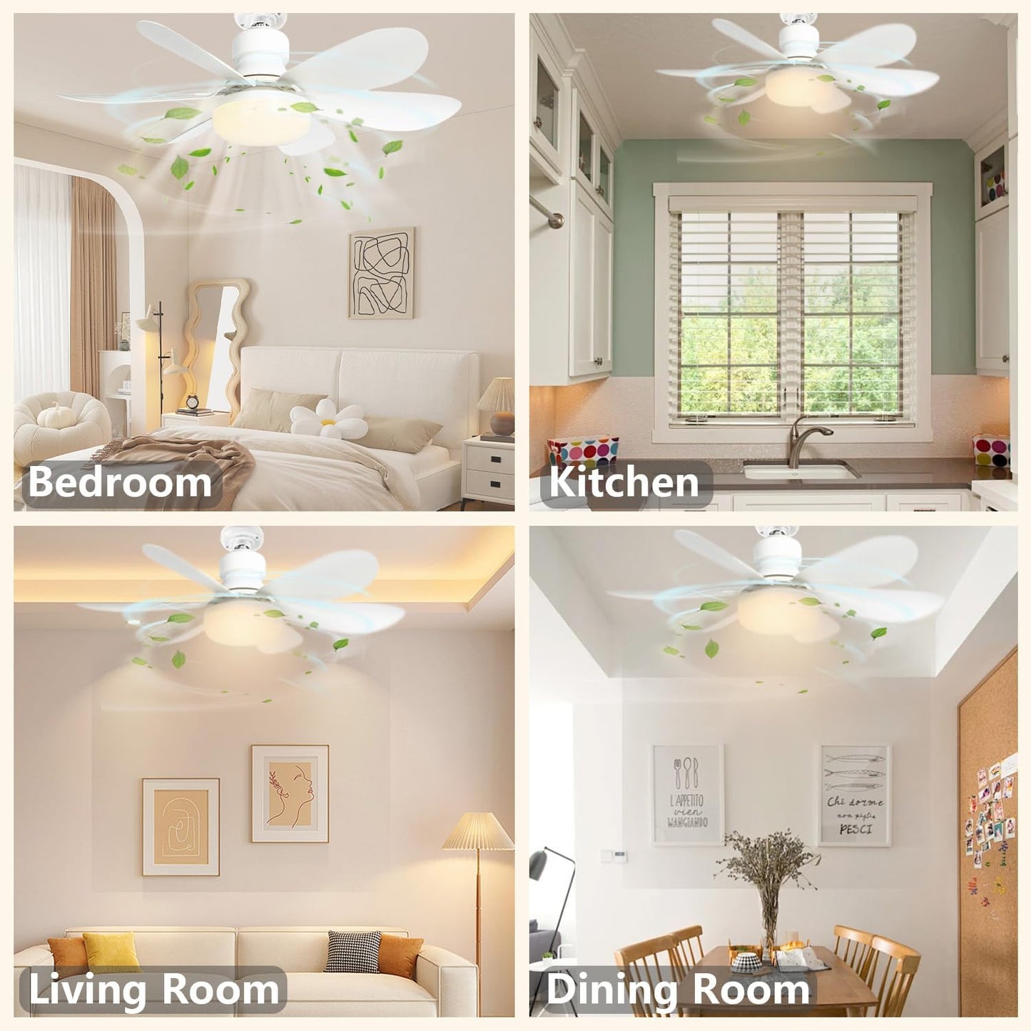 Hqyib Socket Fan Light With Remote - 22 Large Ceiling Fan Lights  2000 Lumens  3 Colors 3000K-6500K  Easy-To-Install E26 Base Screw For Bedroom  Living Room  Kitchen And Garage Lighting