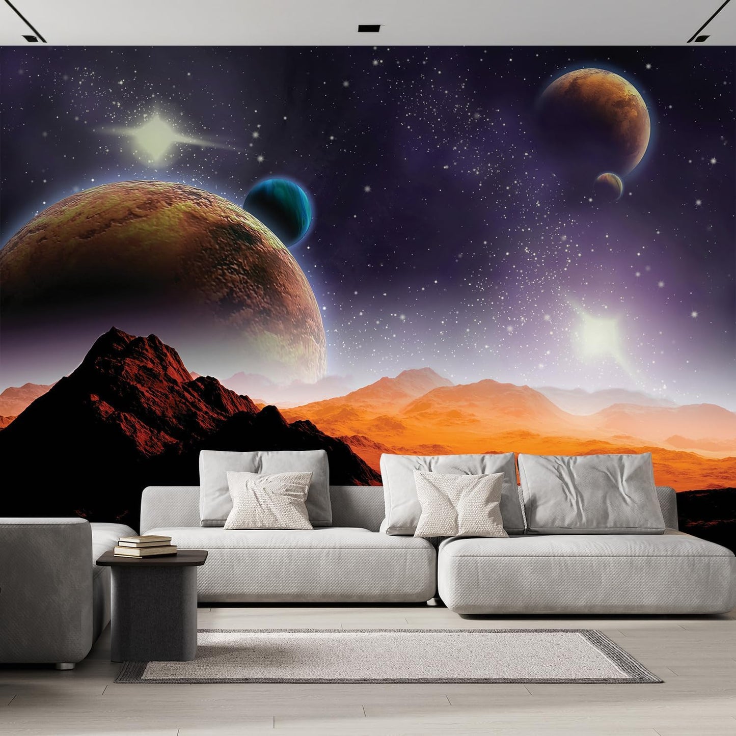 wall26 Wall Sticker/Wall Mural Peering into a Vibrantly Colored Space, Not Peel and Stick, Non-Woven Wallpaper Decorative for Bedroom, Living Room,Office - 120x192 inches