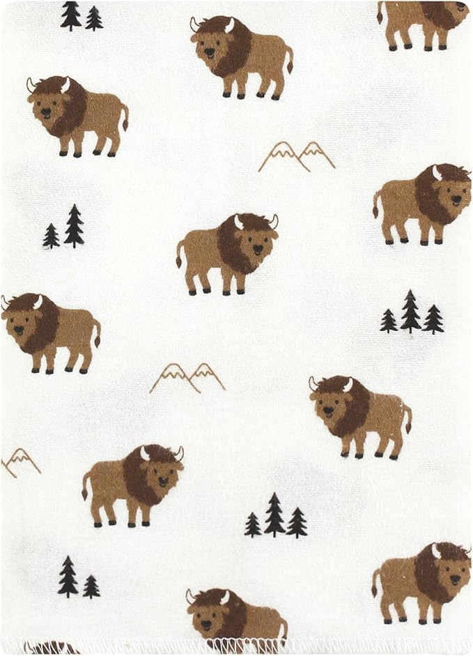 Luvable Friends Hudson Baby Flannel Burp Cloths 12pk, Buffalos