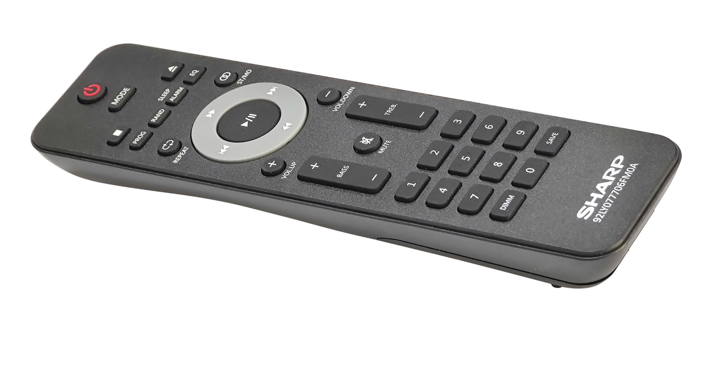 SHARP XL-B530 Micro Component System - 200W Bluetooth Audio, USB Port, AM/FM Tuner, Black Oak