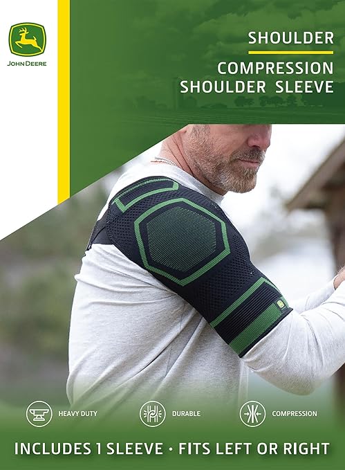John Deere Shoulder Compression Sleeve by Copper Compression – Rotator Cuff Support for Tendonitis, Frozen Shoulder, Joint...