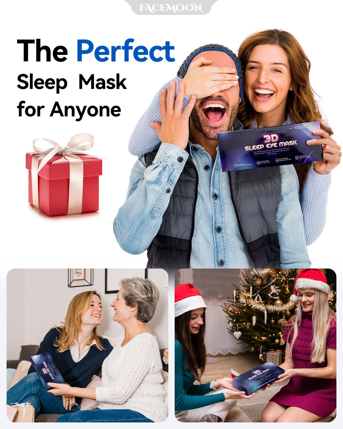 Weighted Eye Masks for Sleep Women: 3D Contoured Blackout Sleep Mask with Zero Pressure, Eyelash Friendly & Comfortable Blindfold for Airplane Travel, Night Shift Nurse, Yoga & Thoughtful Gift, Pink