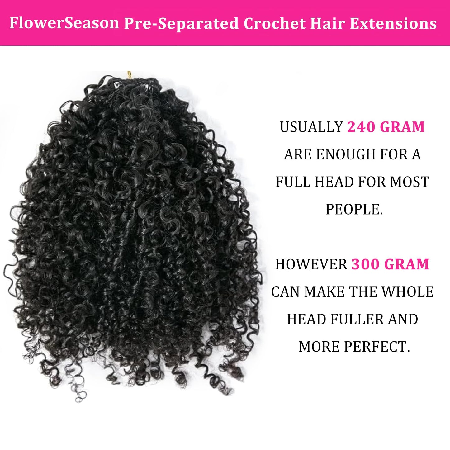 Afro Kinky Curly Knotless Pre-Separated Crochet Hair Extensions Kinky Curly Feather Hair Extensions Afro Kinky Curly Feather Lin