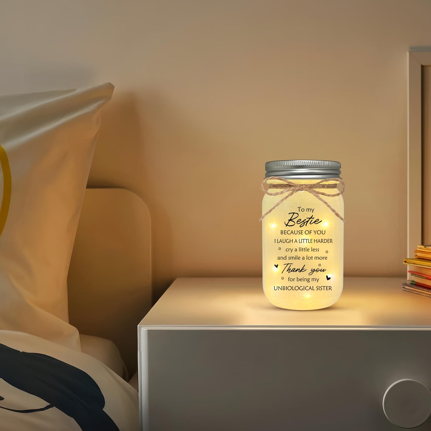 Le Xiaoxi Best Friend Birthday Gifts For Women  Mason Jar Night Lights - Christmas Mother S Day Birthday Gifts For Women Friendship