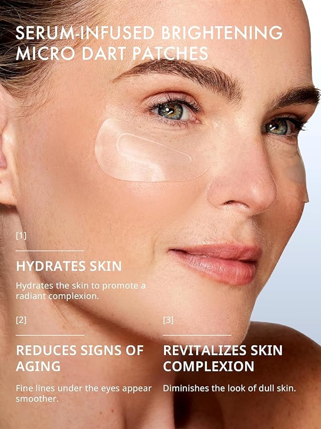 depology Deepcare+ Serum-Infused Micro Dart Patche | 12 Pairs Eye Mask | Under Eye Patches for Wrinkles | Hydrating Eye Mask with Peptides
